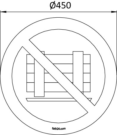 No Placing or Storing Floor Sign