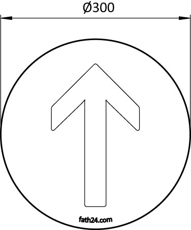 Pictogramme adhésif "sens de passage obligatoire"