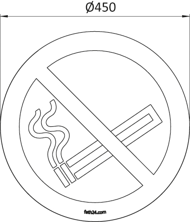 No Smoking Floor Sign