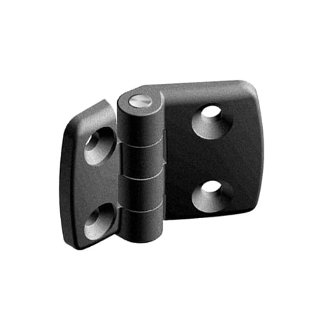 Plastic Combi Hinge 25, Non-detachable, Black