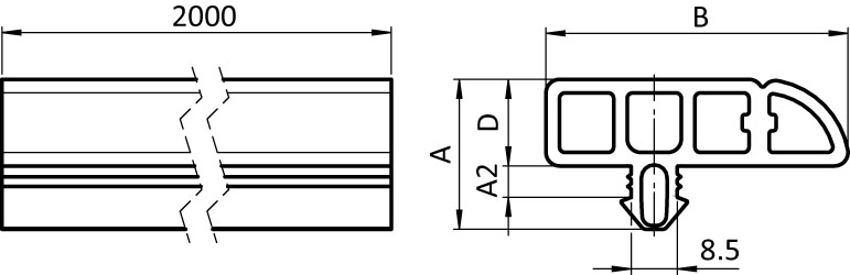 Corner Protection Profile 40, Slot 8