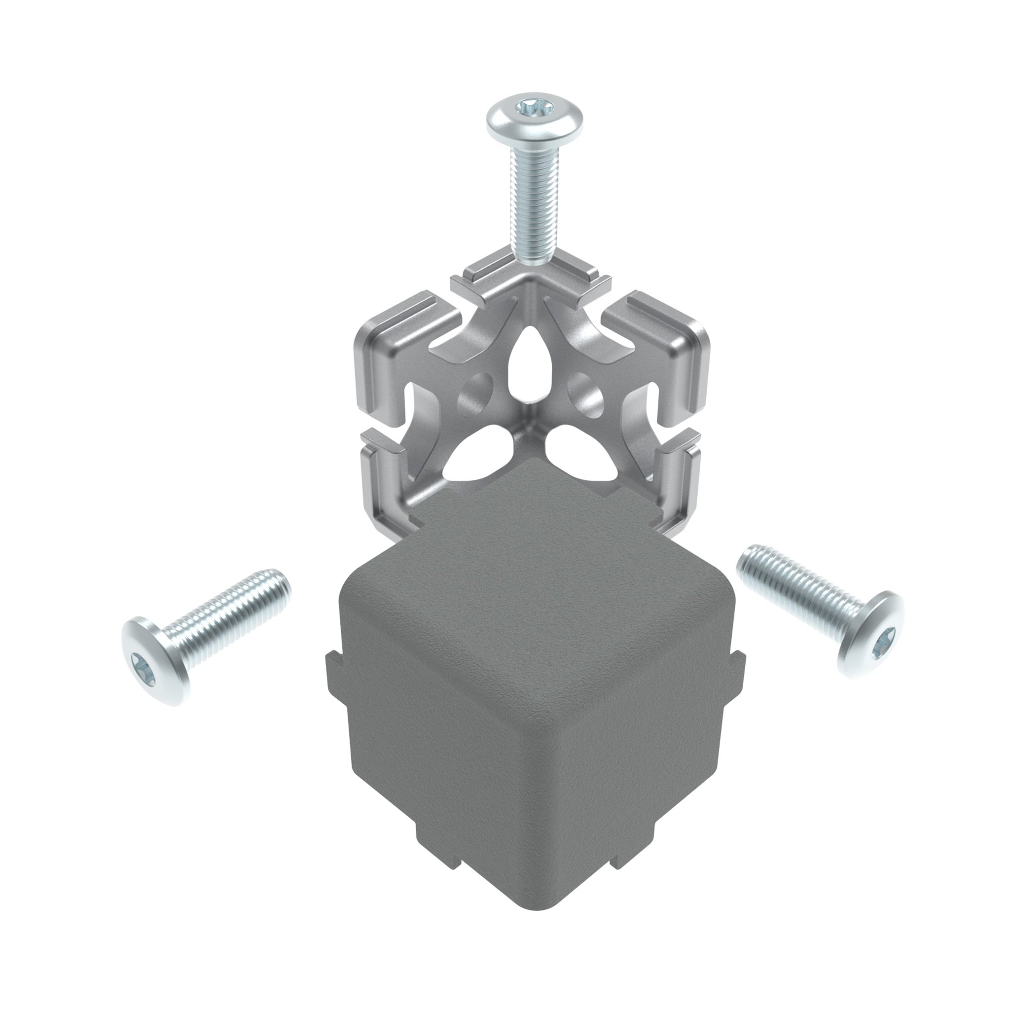 Corner Connector 40, 3D with Cable Passage (Set)