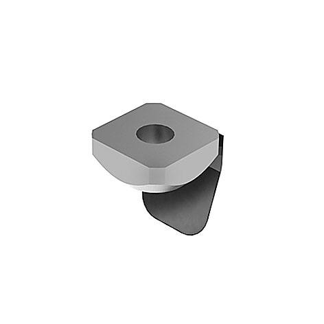 Profilmutter 13,0 x 13,0 x 6,0 mm, einschwenkbar mit Federblech – Produktabbildung
