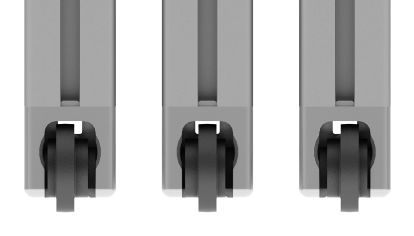 Kit de guides de porte coulissante 40 / 45 – exemple d'application