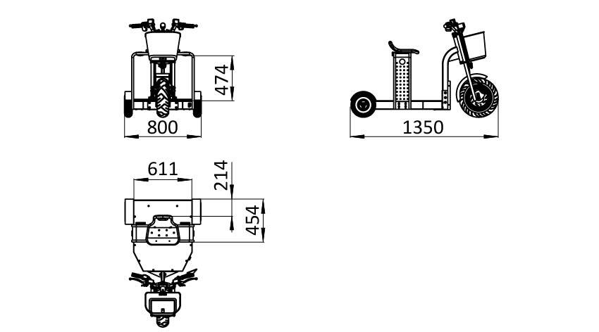 eTRIKE Platform Scooter PLS 135