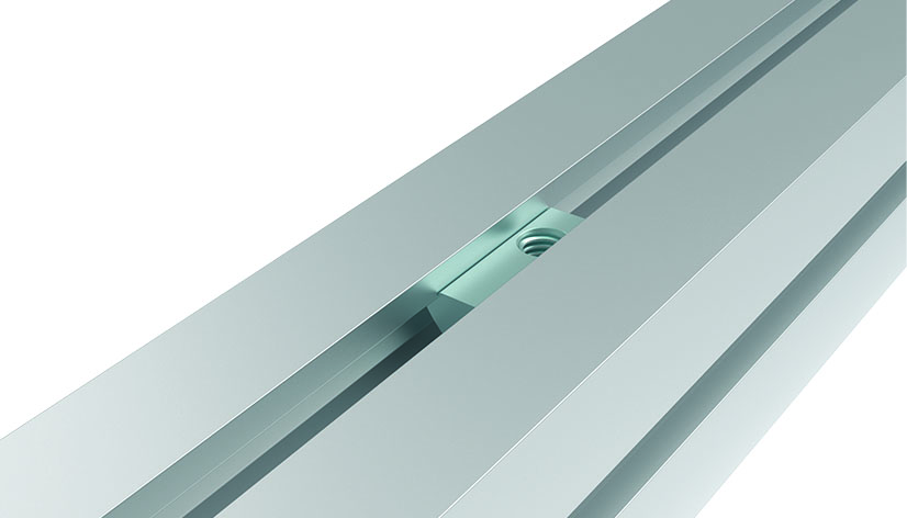 Ecrou basculant 12,5 x 6,0 mm avec bille sur ressort
