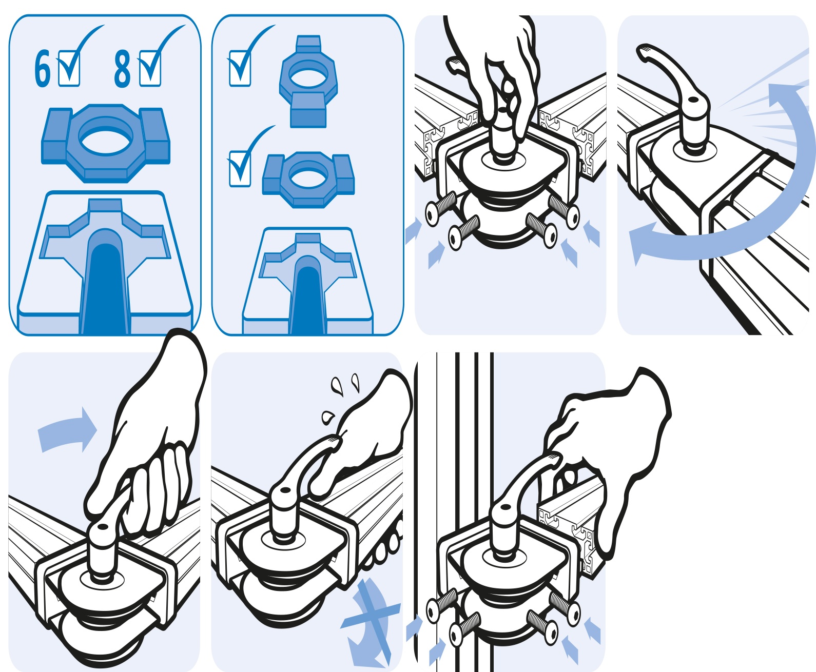 Pivot Joint 30 x 60 with Locking Lever