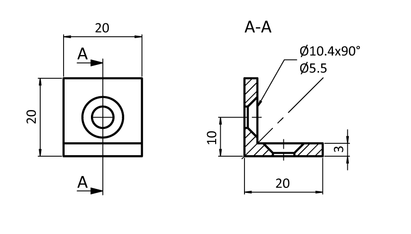 Steel Connection Angle 20