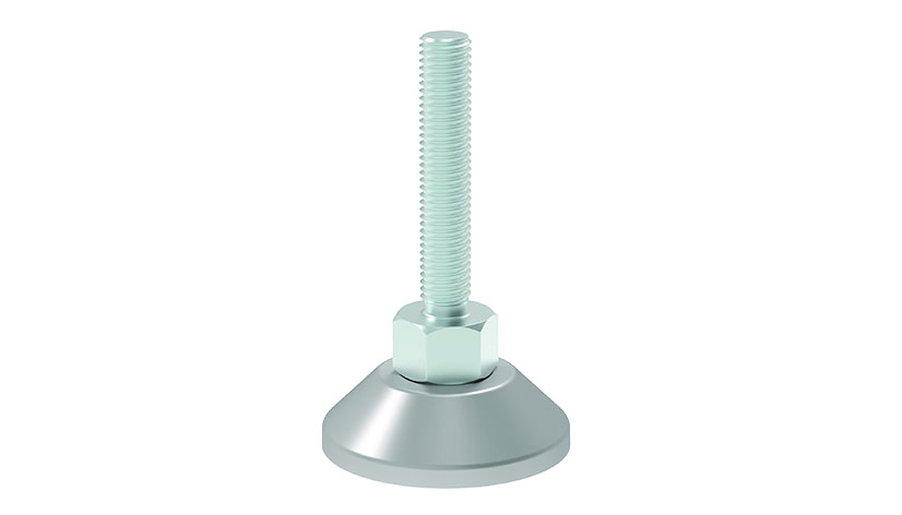 Embase trapézoïdale pour pieds pivot, grise