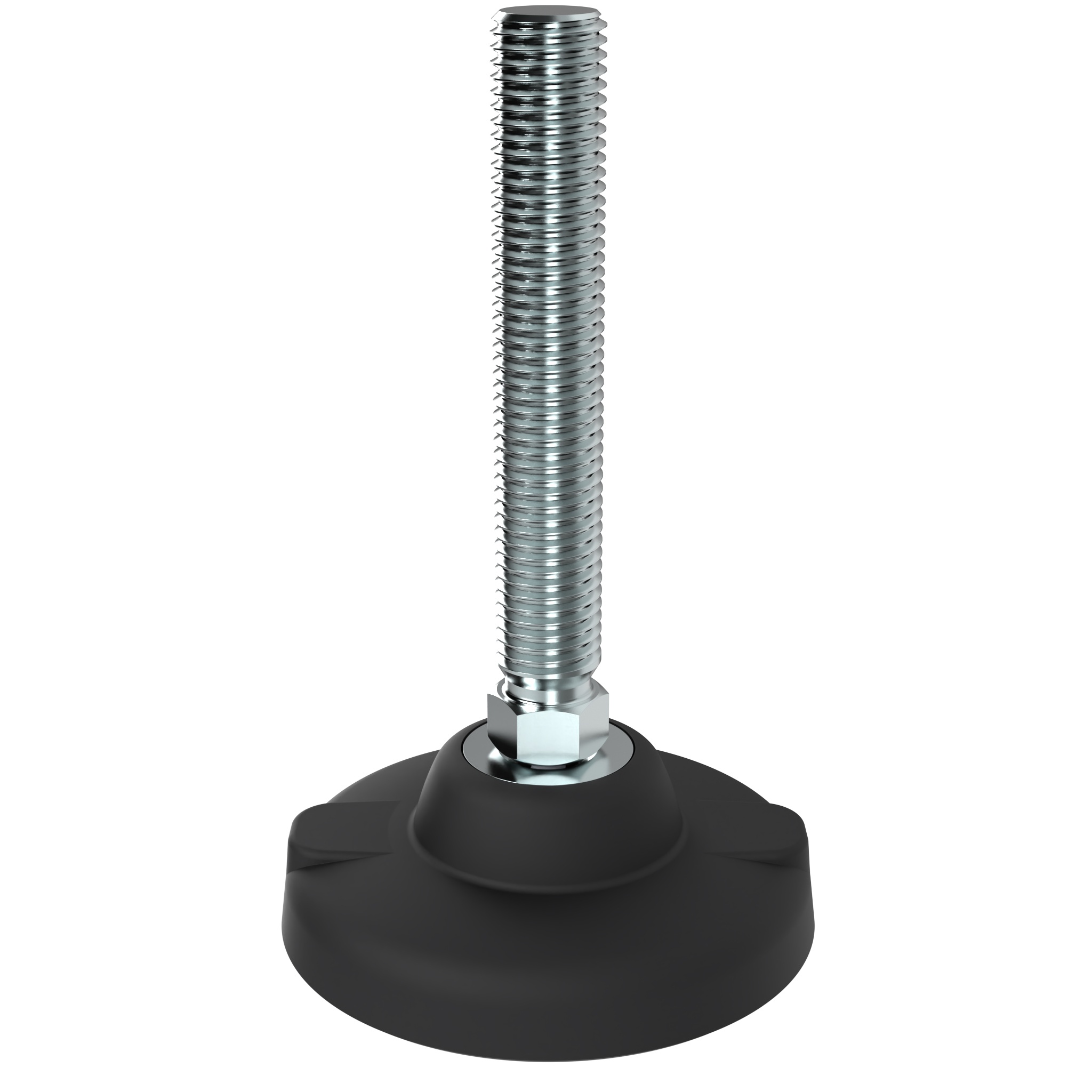 Pied pivot robuste, PA / acier - Orifices de spitage